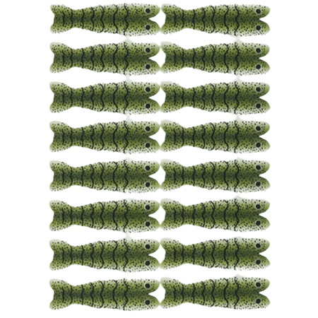 Wofarmy Soft Rubber Artificial Shrimp Back Skin Elastic Bait Material for Fishing Lure Olive Green S