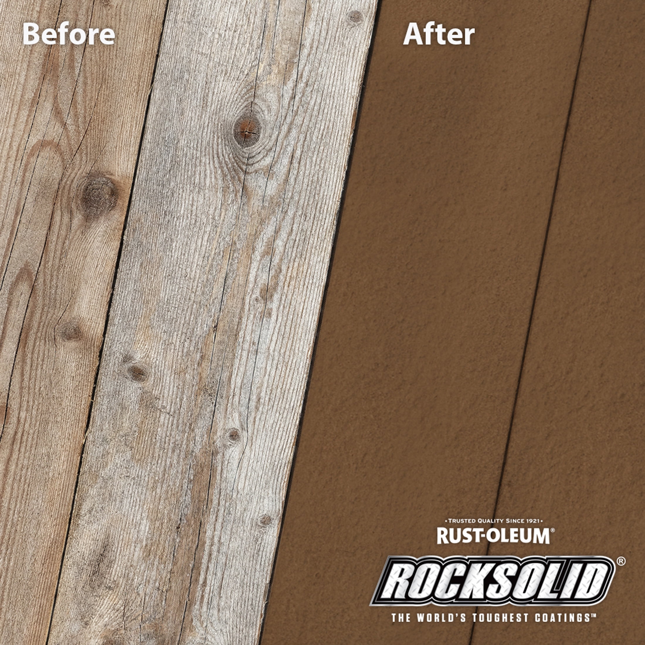 Chocolate, Rust-Oleum RockSolid 2X Solid Exterior Wood Deck Stain-319748T, Gallon