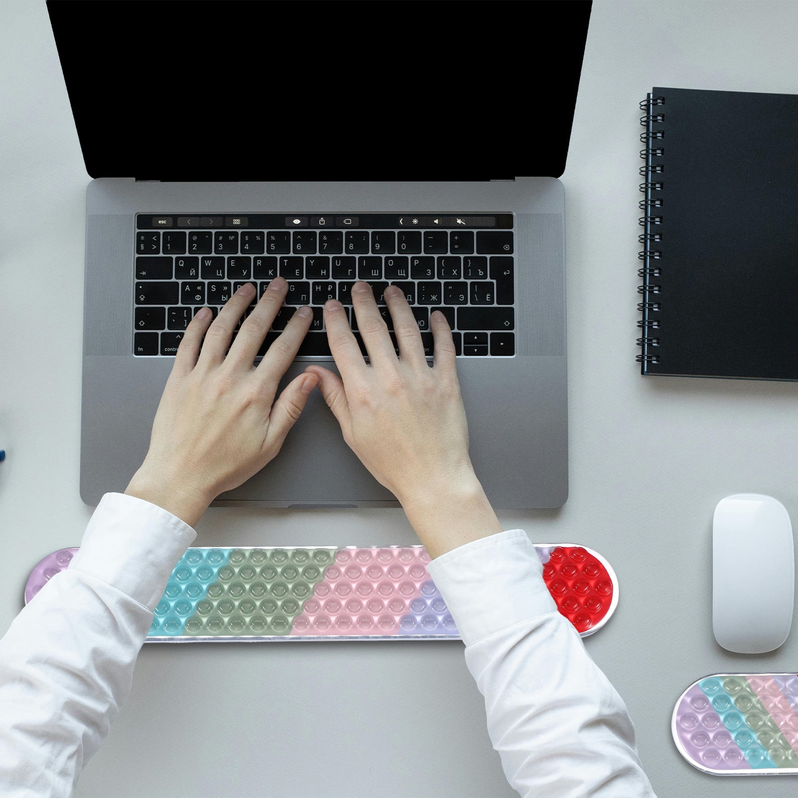 Uxcell Gel Wrist Rest, Gel Mouse Pad Mouse Wrist Support for Keyboard and Mouse Ergonomic,Pad Set Pink Ombre