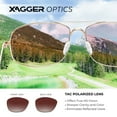 thumbnail image 4 of Xagger Polarized Oval Aviator Sunglasses for Men Pilot Metal Frame Driving Fishing Golf UV400 Sun Glasses, 4 of 6