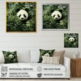 thumbnail image 4 of Designart "Panda in Bamboo Foliage Hideaway II" Animals Wall Art - Modern Green Panda Entryway Wall Art, 4 of 6