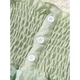 thumbnail image 5 of nvzhuang Toddler Girl Summer Dress, Sleeveless Button Front 3D Butterfly Solid Color A-line Dress, 5 of 9