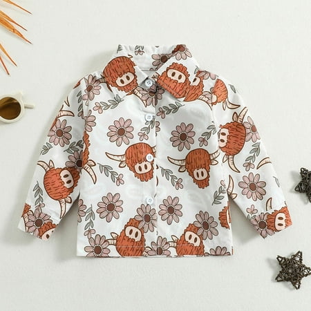 

NIUREDLTD Toddler Boys Cartoon Floral Printed T Shirt Gentleman Tops Clothes