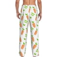 thumbnail image 3 of Picia Vegan Fruit Carrot Mens Soft Woven Cotton Elastic Waistband Sleep Pajama Pant Lounge Sleep Pant With Pockets And Drawstring-X-Large, 3 of 9