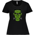 thumbnail image 3 of Inktastic Halloween Frankenstein Head Women's Plus Size T-Shirt, 3 of 5