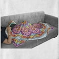 thumbnail image 6 of Rainbow Mandala Soft Flannel Fleece Blanket, Colorful Oriental Mandala Motif with Stars Paisleys and Dots Colorful Art, Cozy Plush for Indoor and Outdoor Use, 60" x 80", Multicolor, by Ambesonne, 6 of 6