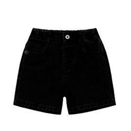 

Booker Baby Little Girls Boys Jeans Shorts Simple Design Cute Summer Denim Pants With His Favorite Undershirt And T Shirt