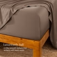 thumbnail image 3 of Bare Home Bamboo Fitted Sheet - Made from Rayon Fibers - Deep Pockets - Soft, Cooling & Breathable - Queen, Taupe, 3 of 9