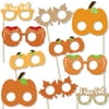 Big Dot of Happiness Pumpkin Patch Glasses and Masks - Paper Card Stock Fall, Halloween or Thanksgiving Party Photo Booth Props Kit - 10 Count