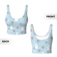 thumbnail image 6 of Rateoe Easter Rabbit Print Womens' Sports Bras Scoop Neck Sports Vest- Padded U Back Seamless High Impact Support, 6 of 7