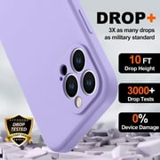 Compatible with iPhone 13 Pro Case, Premium Silicone Upgraded [Camera Protection] [Soft Anti-Scratch Microfiber Lining] Phone Case for iPhone 13 Pro 6.1''- Light Purple