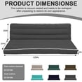 thumbnail image 3 of 63"x40" Outdoor Swing Cushion with Backrest, Memory Foam, Tie Straps, Oxford Fabric Replacement for Porch Bench 2/3 Seater, 3 of 7