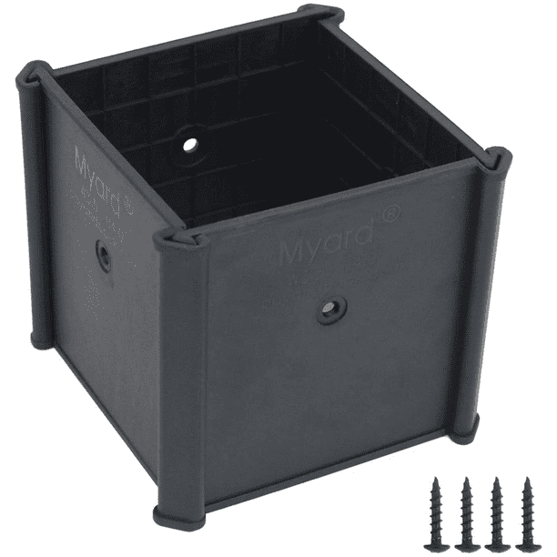 Myard Post Protectors with Screws for 4X4 Inches (Actual 3.5X3.5) Deck