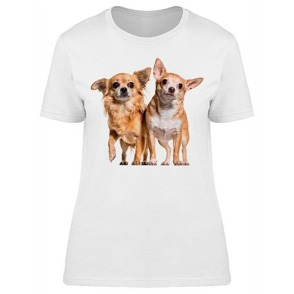 Cute Chihuahuas Raising A Paw T-Shirt Women -Image by Shutterstock, Female XX-Large