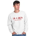 thumbnail image 3 of Im a Ninja You Cant See Me Fighter Men's Big & Tall Crewneck Sweatshirt Brisco Brands 2X, 3 of 5