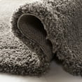 thumbnail image 6 of SAFAVIEH Royal Juliet Solid Plush Shag Area Rug, Dark Grey, 6'7" x 6'7" Square, 6 of 8