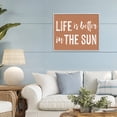 thumbnail image 2 of Life Better In Sun Brown Gray Framed Giclee Art, design by Lettered and Lined, 2 of 9