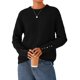 thumbnail image 1 of Suéter PRETTYGARDEN Otoño 2025 Casual Cómodo Cuello Redondo Negro XL, 1 of 8