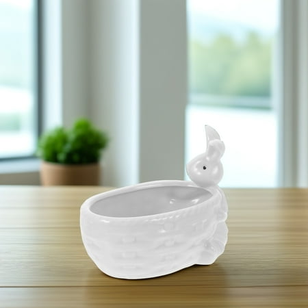 GOOHOCHY Cute Plant Pots Succulent Plant Pots Firm Flower Pot 12.5X9.3CM White