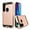 Rose Gold, variant on For Motorola Moto G Stylus / XT2043 Dual layer Metal Brushed Shockproof Armor Hybrid Case Cover Black