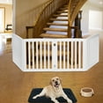 thumbnail image 5 of HomGarden Foldable Pet Dog Gate - 4 Panels 24'' Tall Fence for Doorways Stairs, White, 5 of 12