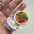 thumbnail image 4 of Llavero de comida de simulación, tazón grande, tazón de 4 cm, modelo de tazón de porcelana azul y blanca, fideos, accesorios de juego de comida, 4 of 5