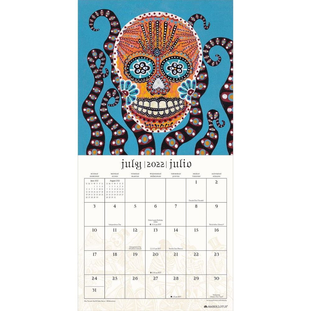 Day of the Dead 2022 Wall Calendar: Sugar Skulls (Other) - Walmart.com