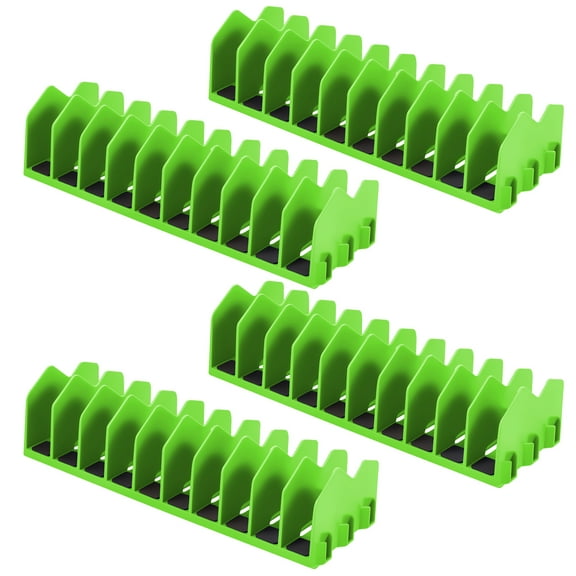 4 Pcs Plier Organizer Rack with Nonslip Rubber Base 10 Slots Pliers Cutters Organizer Rack Plastic Tool Organizer Space Saving Tool Drawer Toolbox Organizer for Tool Box Storage