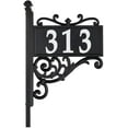thumbnail image 6 of Whitehall Products 14337 Nite Bright Acanthus Reflective Post Sign Address Plaque, Black/White, 6 of 10