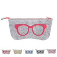 thumbnail image 3 of Sac Boîte pour Lunettes Motif Feutre Fermeture Éclair Sac Fermeture Éclair Fermeture à Glissière pour Lunettes Feutre Pochette pour Lunettes Légère Portable Organisateur Protecteur pour Lunettes, 3 of 7
