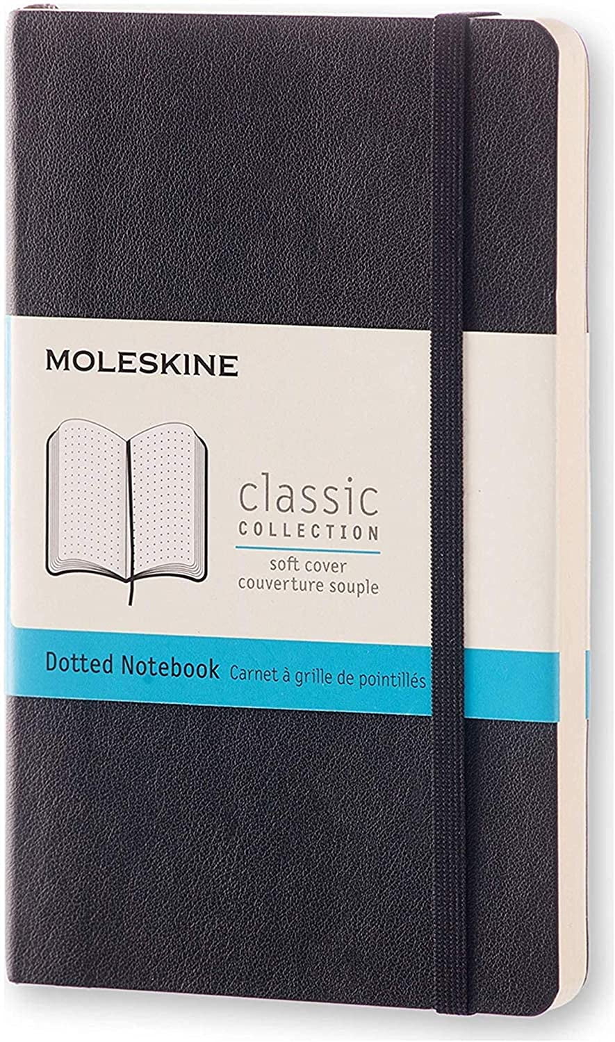 Moleskine Classic Notebook, Pocket, Dotted, Black, Soft Cover (3.5 x 5.