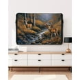 thumbnail image 3 of Outdoor TV Cover 48 to 50 Inch Weatherproof, Fall Forest Rustic Deer Waterproof TV Screen Protector for Outside Decor with Zipper and Pocket 48"L x 30"H , Nature Creeks Rock, 3 of 7