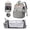 Gray, variant on Multi-functional diaper backpack with changing pad, foldable crib, insulated bag, and USB charging port. A large-capacity travel bag suitable for parents, in gray.