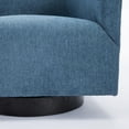 thumbnail image 2 of Comfort Pointe Geneva Cadet Blue Wood Base Swivel Chair, 2 of 7