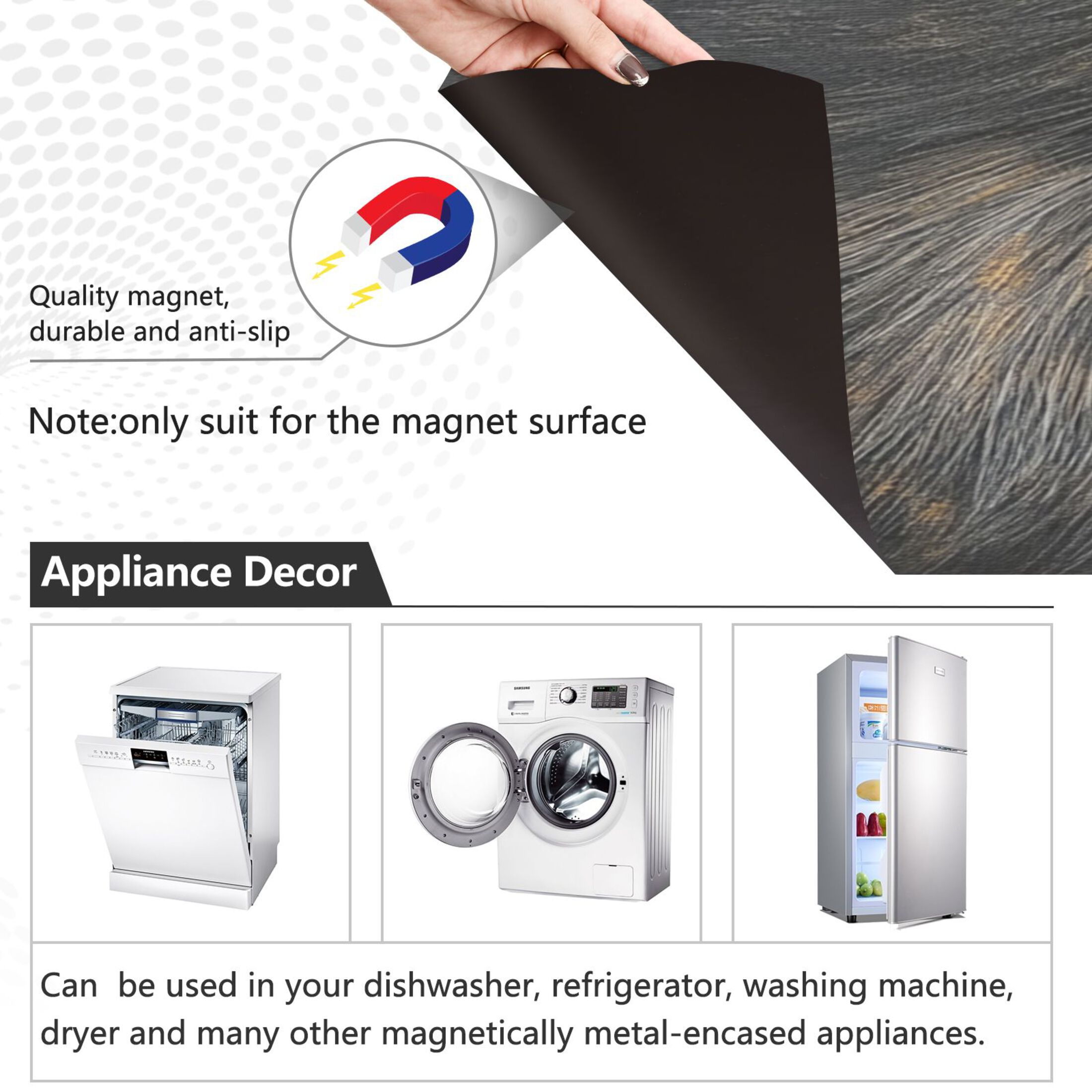 Dishwasher Magnetic Sticker 23x26 Inch Refrigerator Magnetic Sticker Washing Machine Magnetic Sticker Kitchen Panel Magnetic Sticker Home Decor Black Yellow Eyes Cat