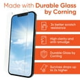 thumbnail image 2 of onn. Corning Glass Screen Protector for iPhone 12 Pro Max, Made with Durable Glass by Corning®, with Advanced Easy Application Tray, 2 of 6
