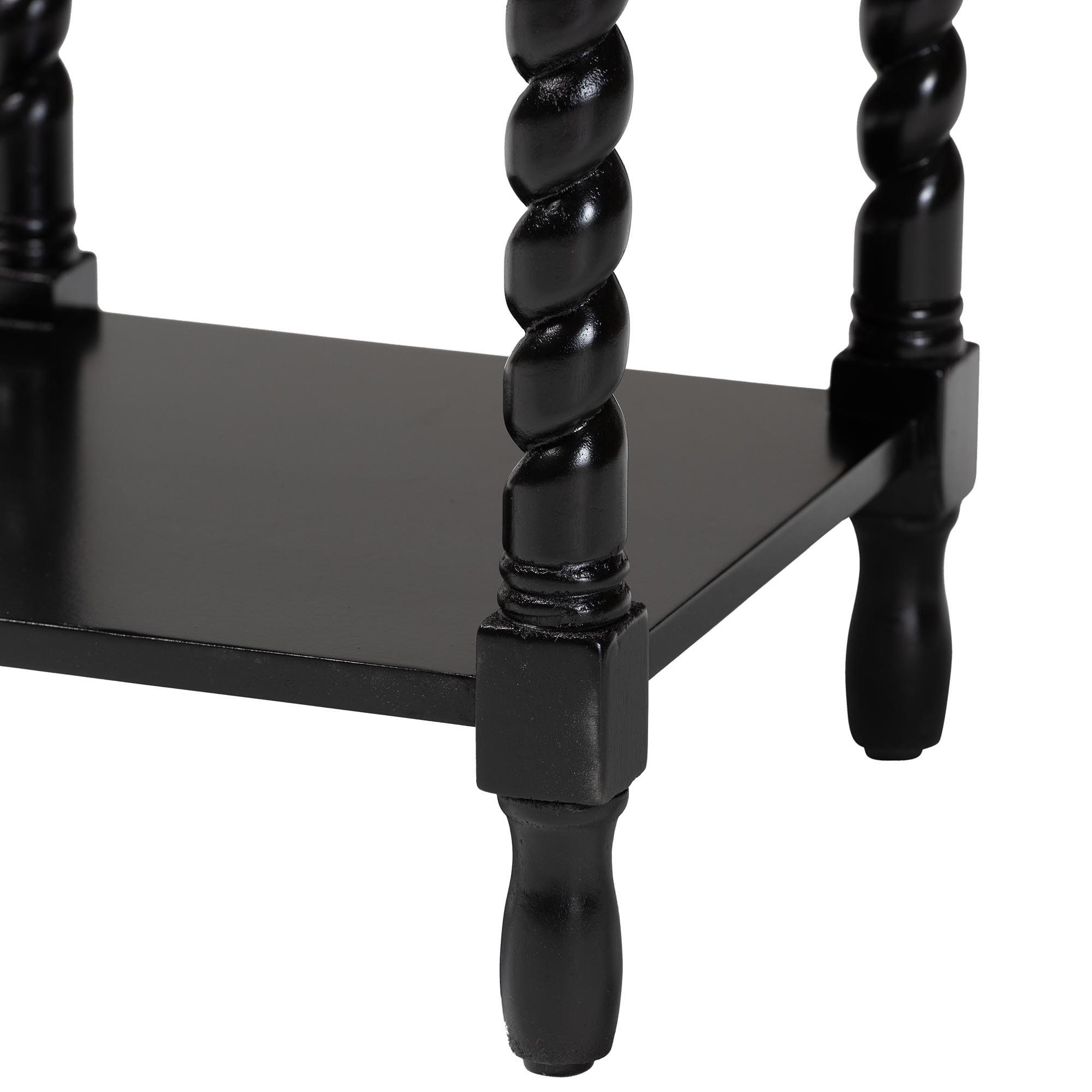 bali & pari Niklas Mid-Century Nightstand, 1-Drawer, Black