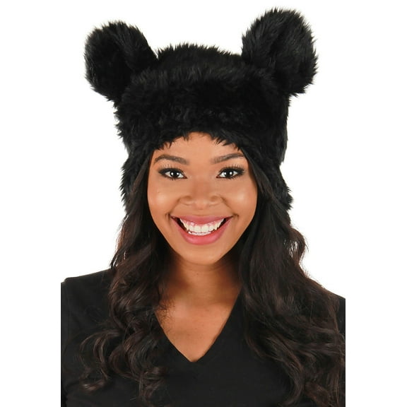 Black Bear Plush Hat
