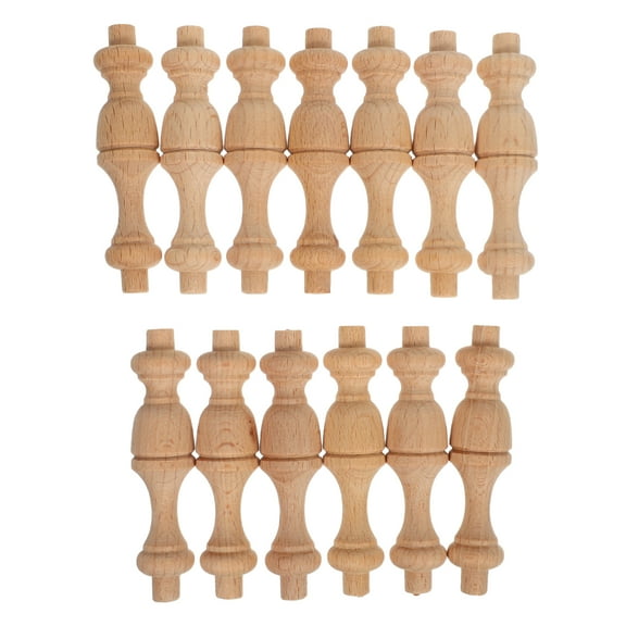 Foxnovo Column For Decoration Unfinished Hardwood Finial Set For DIY Projects