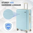 thumbnail image 6 of Zimtown 3 Piece Luggage Set, Carry on Suitcase Sets Hardside Lightweight Spinner with TSA Lock, Blue, 6 of 17