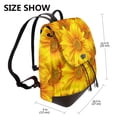 thumbnail image 2 of Balery 3D Sunflowers Mochila de Cuero para Mujeres, Gran Capacidad, Bolsa de Viaje Multifuncional, Mochila de Cuero y Bolsa de Hombro para Mujeres, 2 of 4