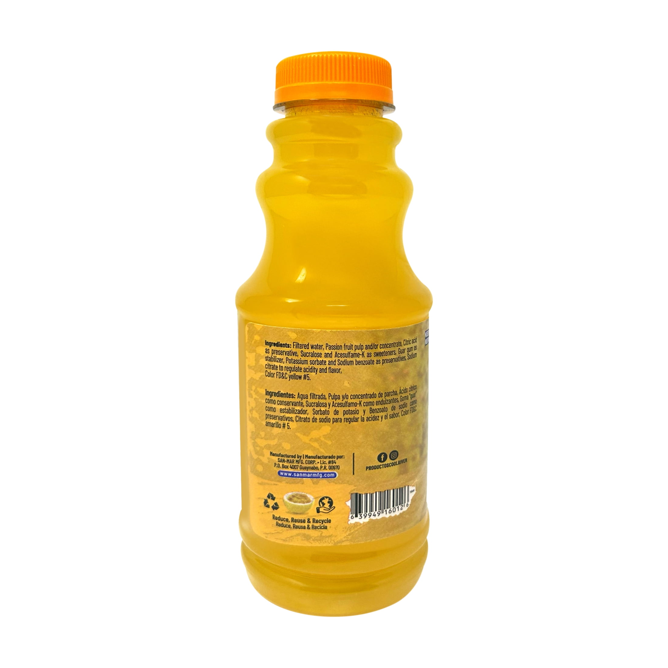 Cool River, No Sugar Added, Passion Fruit Juice, Refrigerated 16 fl oz Plastic Bottle