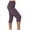Purple, variant on Riforla Women's Solid Color Stretchy Capri Leggings Low Waist Pocketed Athletic Pants Womens Pants Black XXL
