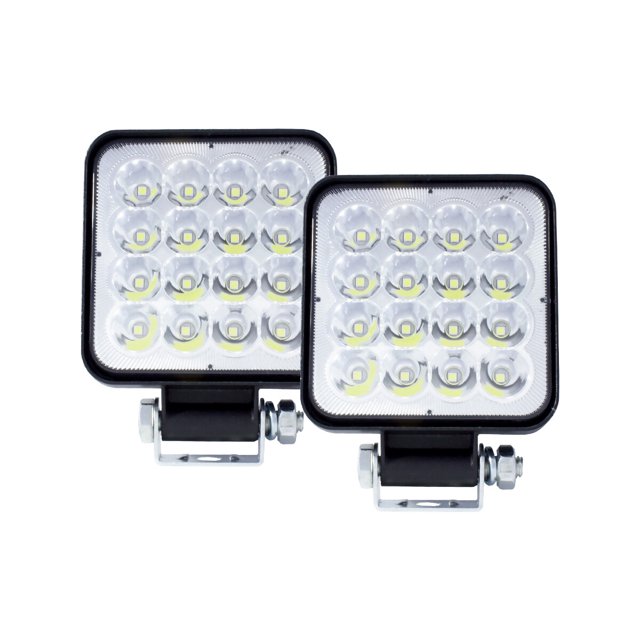 Par De Faros Cuadrados TUNELIGHT-RENOVATIO 16 Leds Luz Blanca 48w