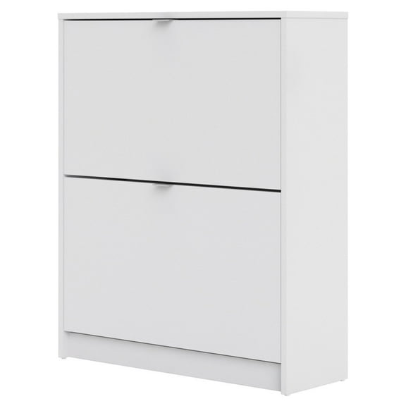 Tvilum Bright 2 Drawer Shoe Storage Cabinet, White