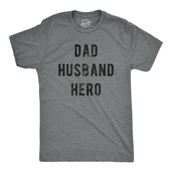Mens Dad Husband Hero T Shirt Funny Fathers Day Gift for Papa Awesome Pop Graphic Tee Graphic Tees