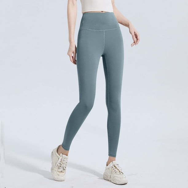 Pantalones deportivos casuales de cintura alta para mujer, con efecto lifting y medias de seda.