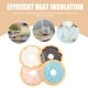 thumbnail image 3 of 4pcs Donut Coasters Papas decorativas de taza decorativa Cabas Nonskid Mapeop Mats Hermosas posavasos, 3 of 6