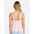 thumbnail image 3 of No Boundaries Floral Print Ruffle Cami, Women’s XXS-XXL, 3 of 4