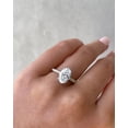 thumbnail image 2 of Solitaire Jewels 3.75CT Oval Moissanite Hidden Halo Engagement Ring For Women, 10K Yellow Gold, 2 of 8